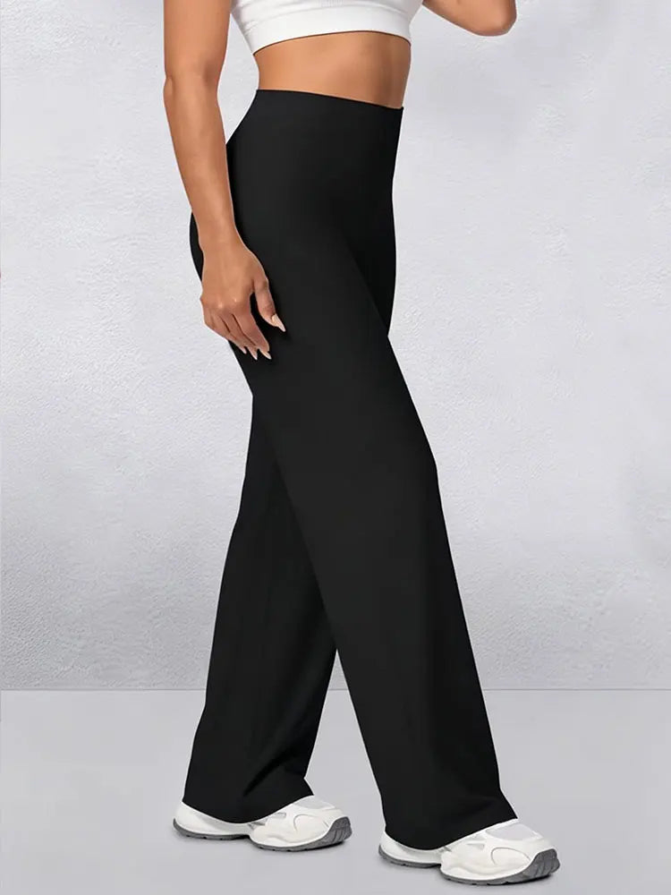 Women's High-Waist Straight Wide Leg Yoga Pants