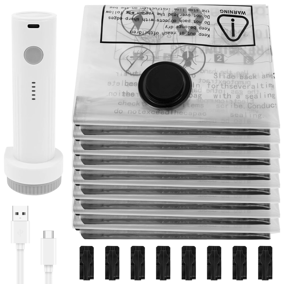 Vacuum Storage Bag Set with USB Electric Pump