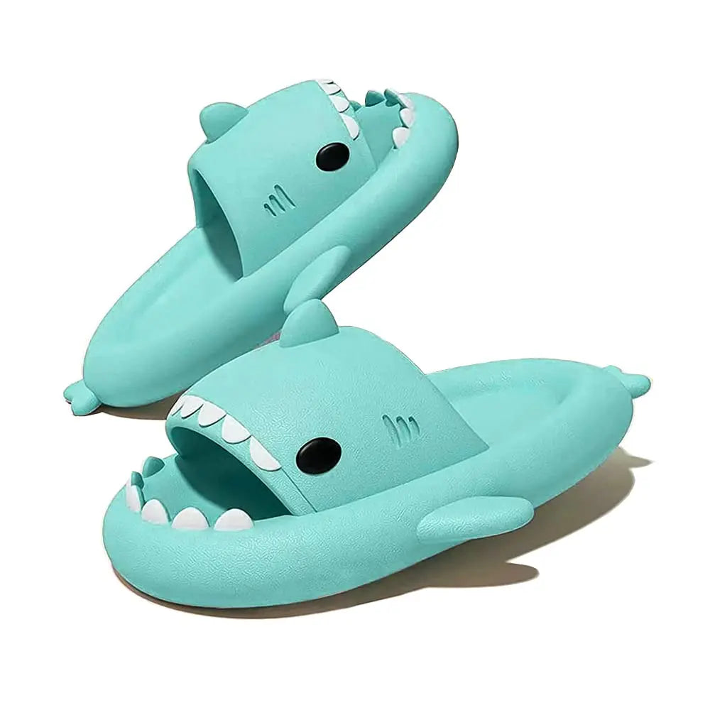 Shark Slides – Cloud Slippers for Men & Women | Summer Open-Toe Sandals | Anti-Slip Casual Beach, Pool & Shower Shoes