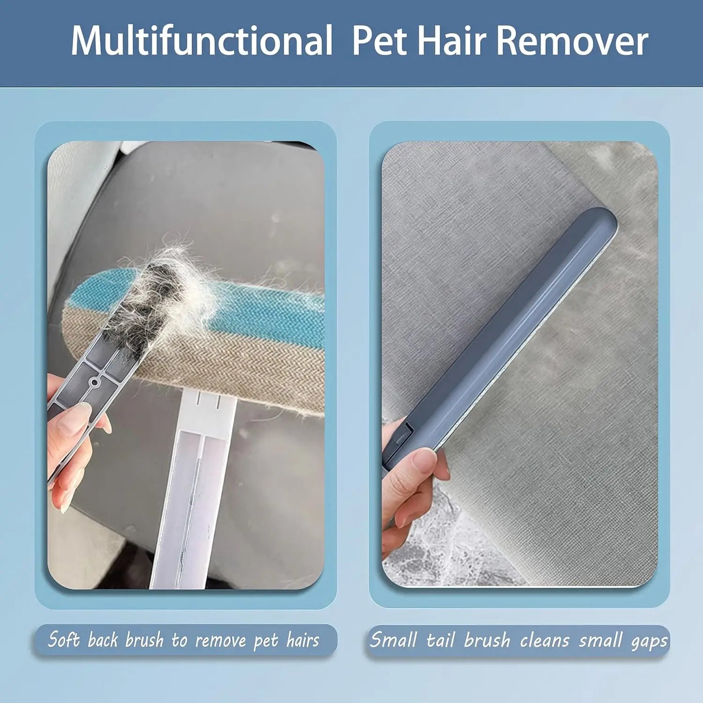4-in-1 Pet Hair Remover Brush – Reusable Lint Roller for Sofa, Carpet, Clothes & Car