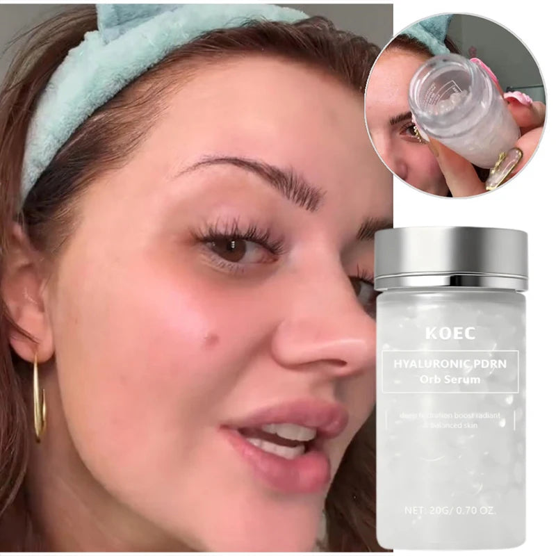 Hyaluronic Acid & Salmon DNA PDRN Beads Serum for Face – Hydrating, Firming, Anti-Aging, Brightening Korean Skincare Essence