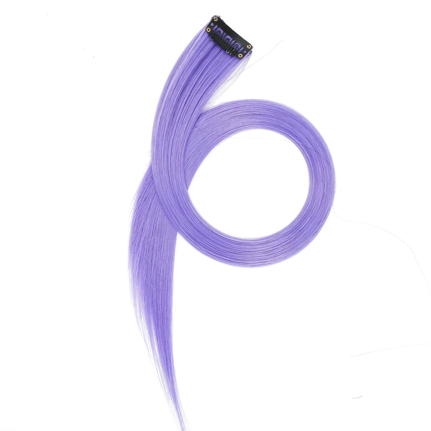 22-Inch Straight Clip-In Synthetic Hair Extensions – Colorful Highlight Hairpiece