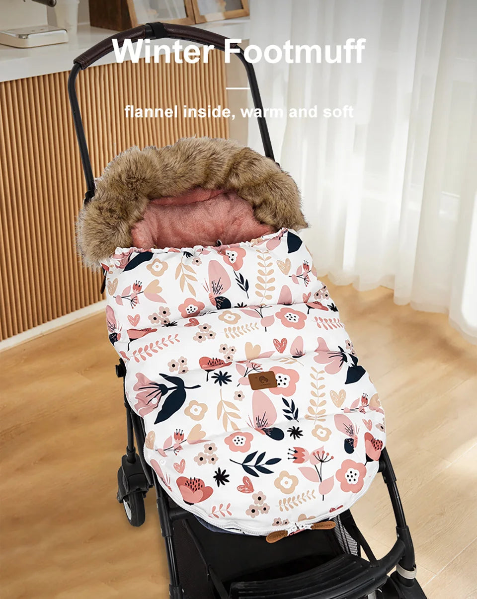Baby Stroller Footmuff with Removable Collar