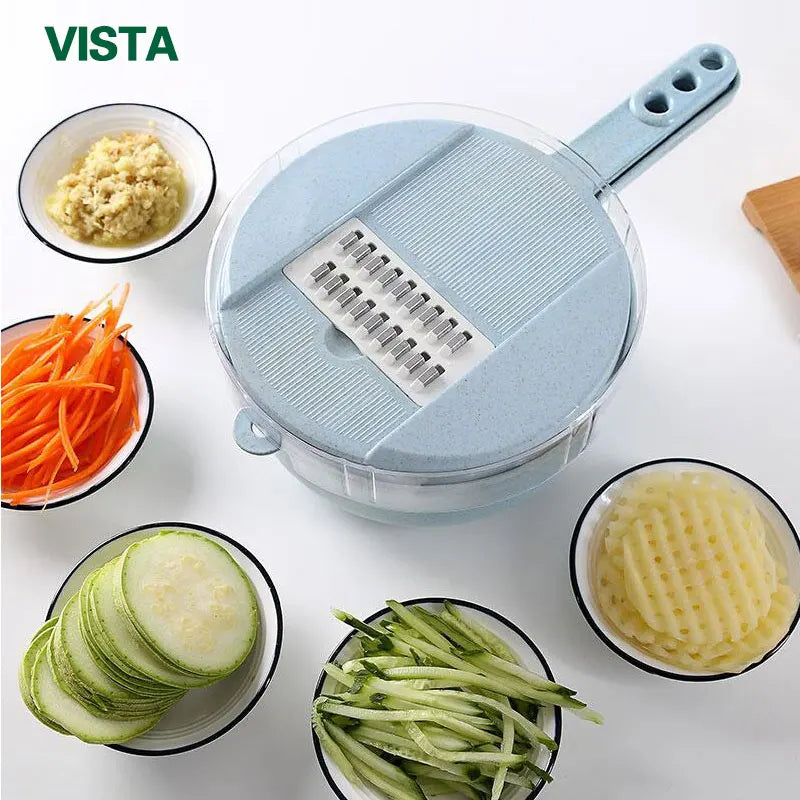Vegetable Slicer and Grater with Collection Container