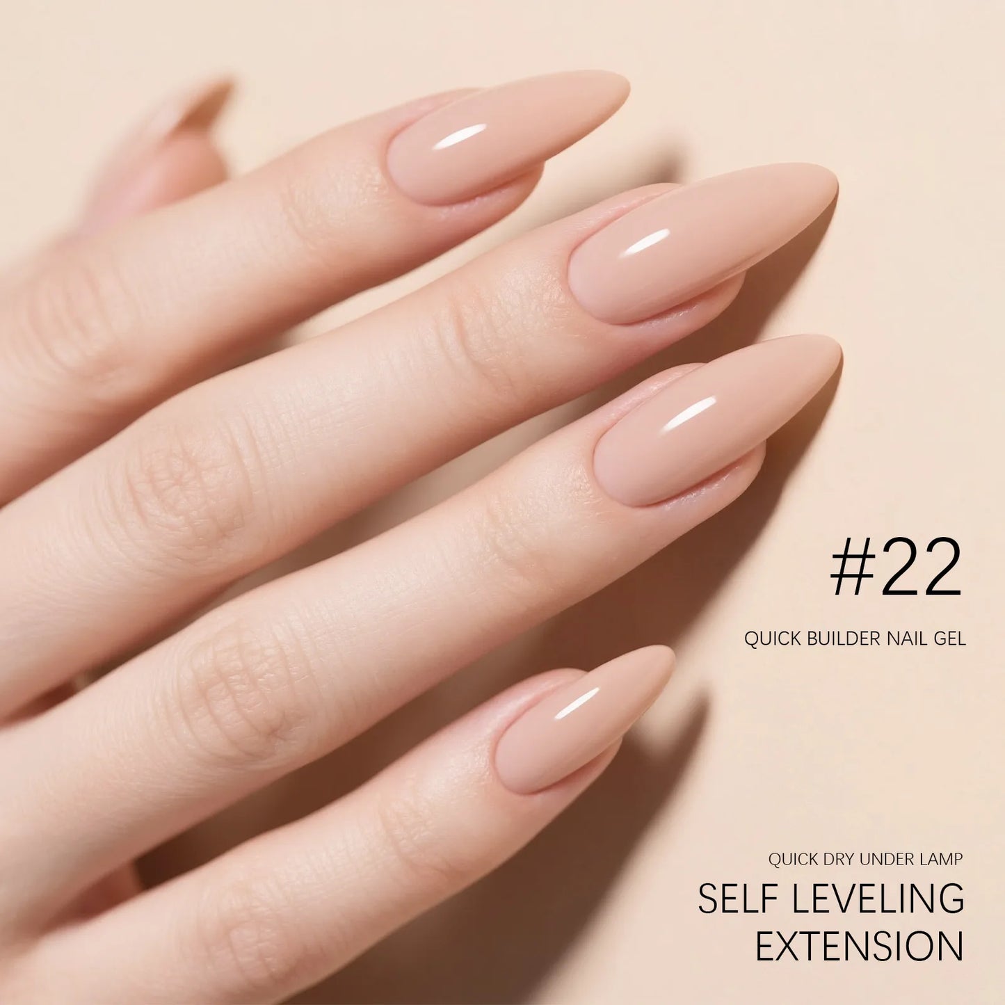 HEMA/TPO-Free Builder Gel – Self-Leveling UV Gel in Bottle, Semi-Permanent Nail Extension & Rubber Base Gel