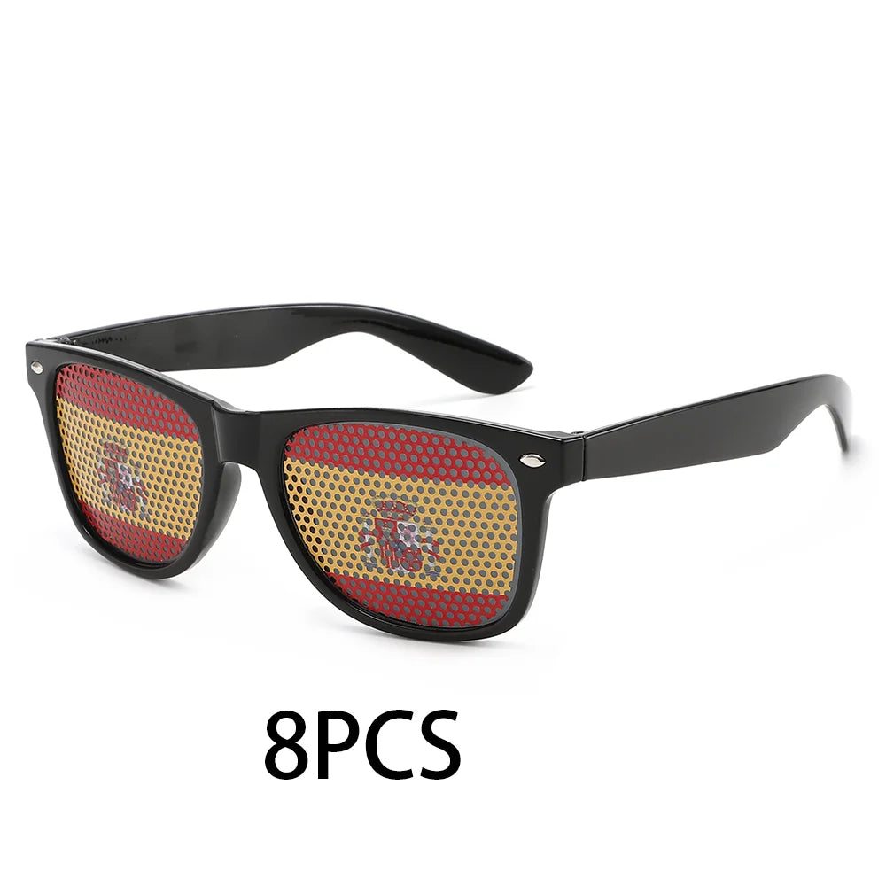 8PCS HD Vision Flag Sunglasses – Football Fan Sports Party Eyewear
