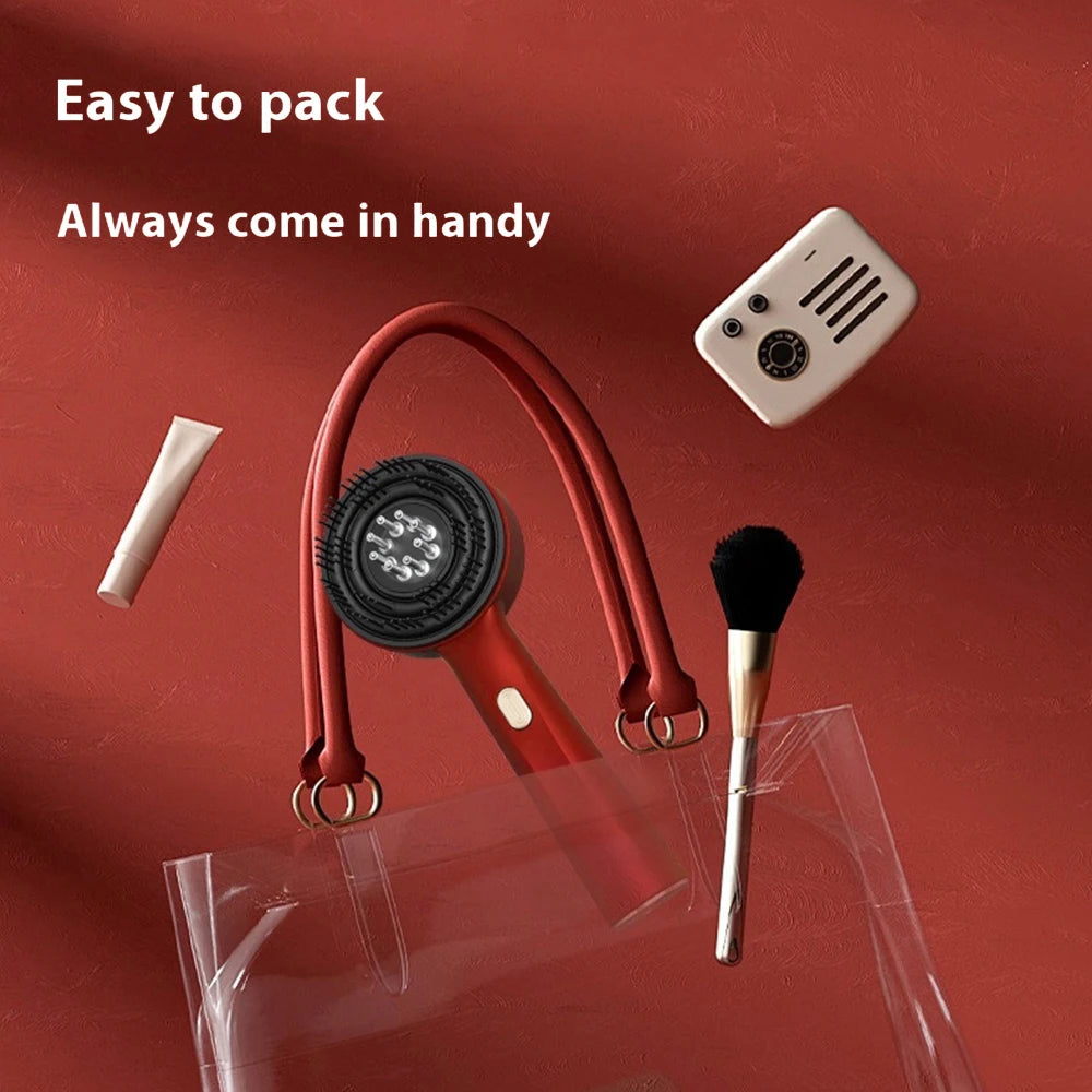 Electric Vibration Massage Comb Portable Scalp Massager with Oil Applicator, Hair Follicle Care Comb for Scalp Relaxation and Hair Care