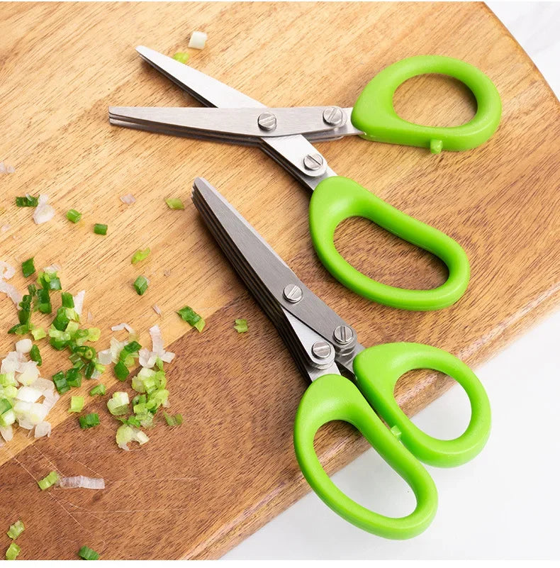 Premium Stainless Steel Kitchen Shears with Multi-Layer Blades for Fast Food Preparation