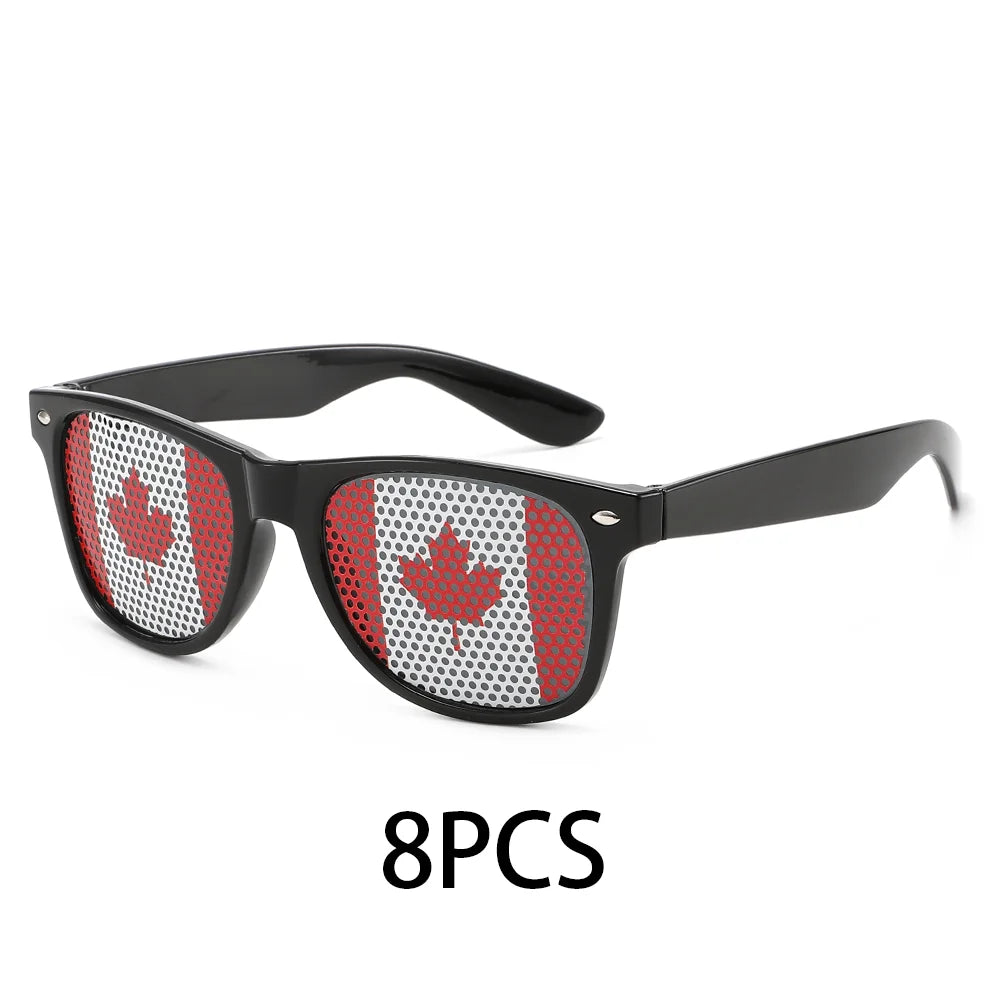 8PCS HD Vision Flag Sunglasses – Football Fan Sports Party Eyewear
