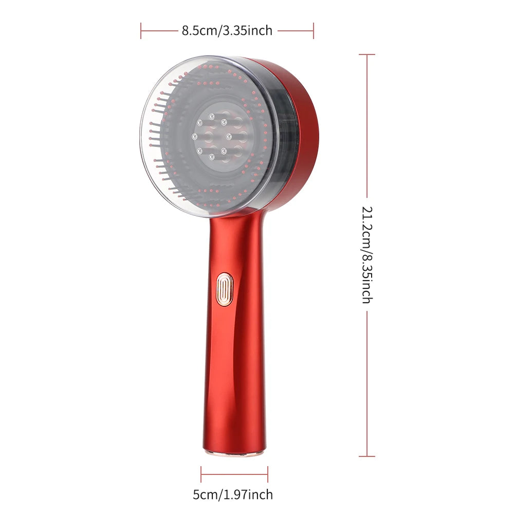 Electric Vibration Massage Comb Portable Scalp Massager with Oil Applicator, Hair Follicle Care Comb for Scalp Relaxation and Hair Care