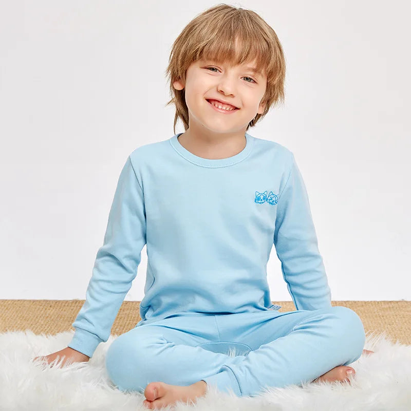 Kids Pajamas Set, 100% Cotton Soft Long Sleeve Sleepwear for Toddlers & Children Ages 2–13, Astronaut Print