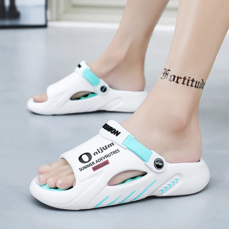 Men's EVA Platform Slides — Soft-Sole Sandals for Indoor & Outdoor Wear