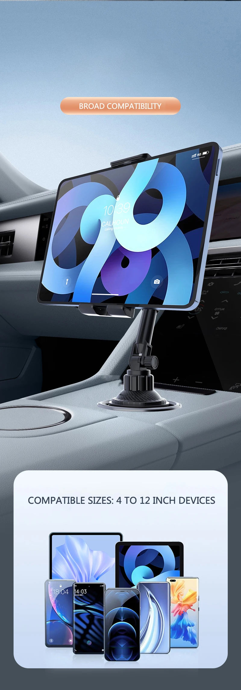 Car Cup Holder Phone and Tablet Mount