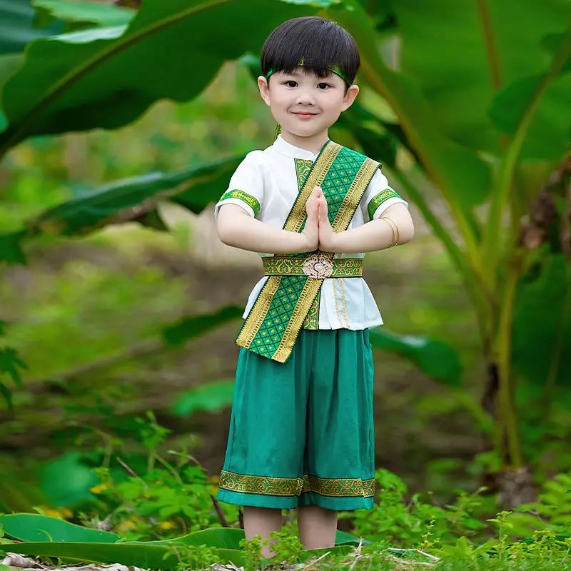 Boys’ Dai Ethnic Clothing Set – Traditional Children’s Costume for Festivals, Cultural Wear & Celebrations