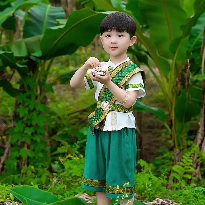 Boys’ Dai Ethnic Clothing Set – Traditional Children’s Costume for Festivals, Cultural Wear & Celebrations