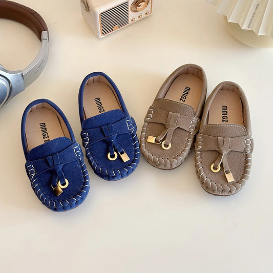 2025 Children’s Flats – Spring/Summer Kids Casual Moccasin Loafers for Girls and Boys | Slip-On Shallow Tassel Shoes for Daily Wear