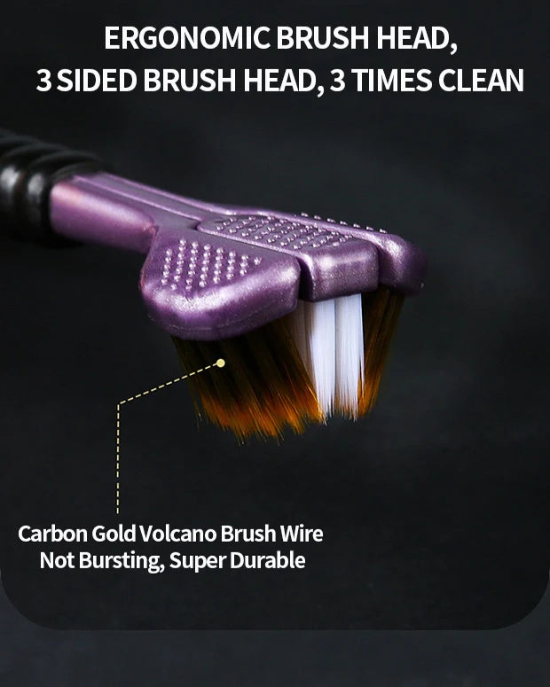 Three-Sided Soft Bristle Toothbrush (1PC / 2PCS / 4PCS) – Advanced Adult Oral Care for Gentle Cleaning & Gum Protection