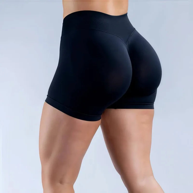 Women’s Seamless Biker Shorts – 4.5″ Low-Waist Fitness & Workout Shorts