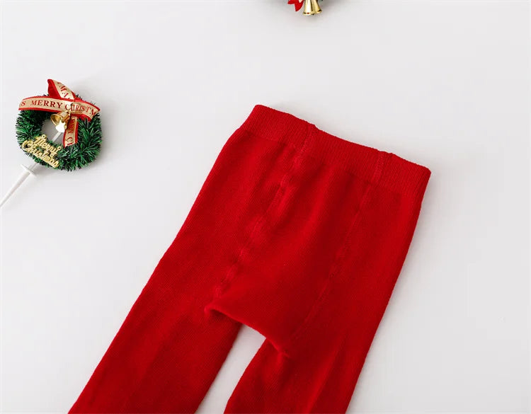 Holiday Baby Girl Tights – Cozy Knitted Pantyhose for Christmas & New Year