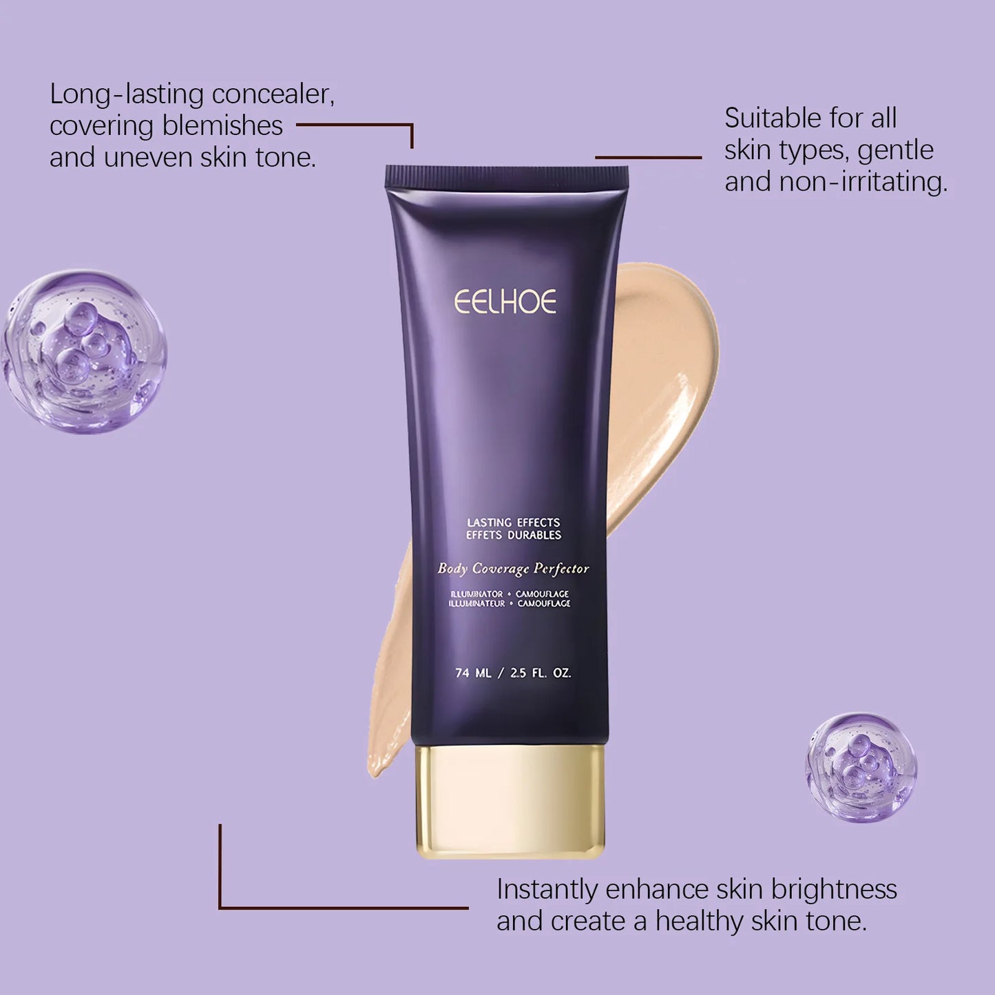 Body Concealer – Full Coverage, Long-Lasting & Waterproof – Flawless Natural Finish for Scars, Blemishes & Imperfections