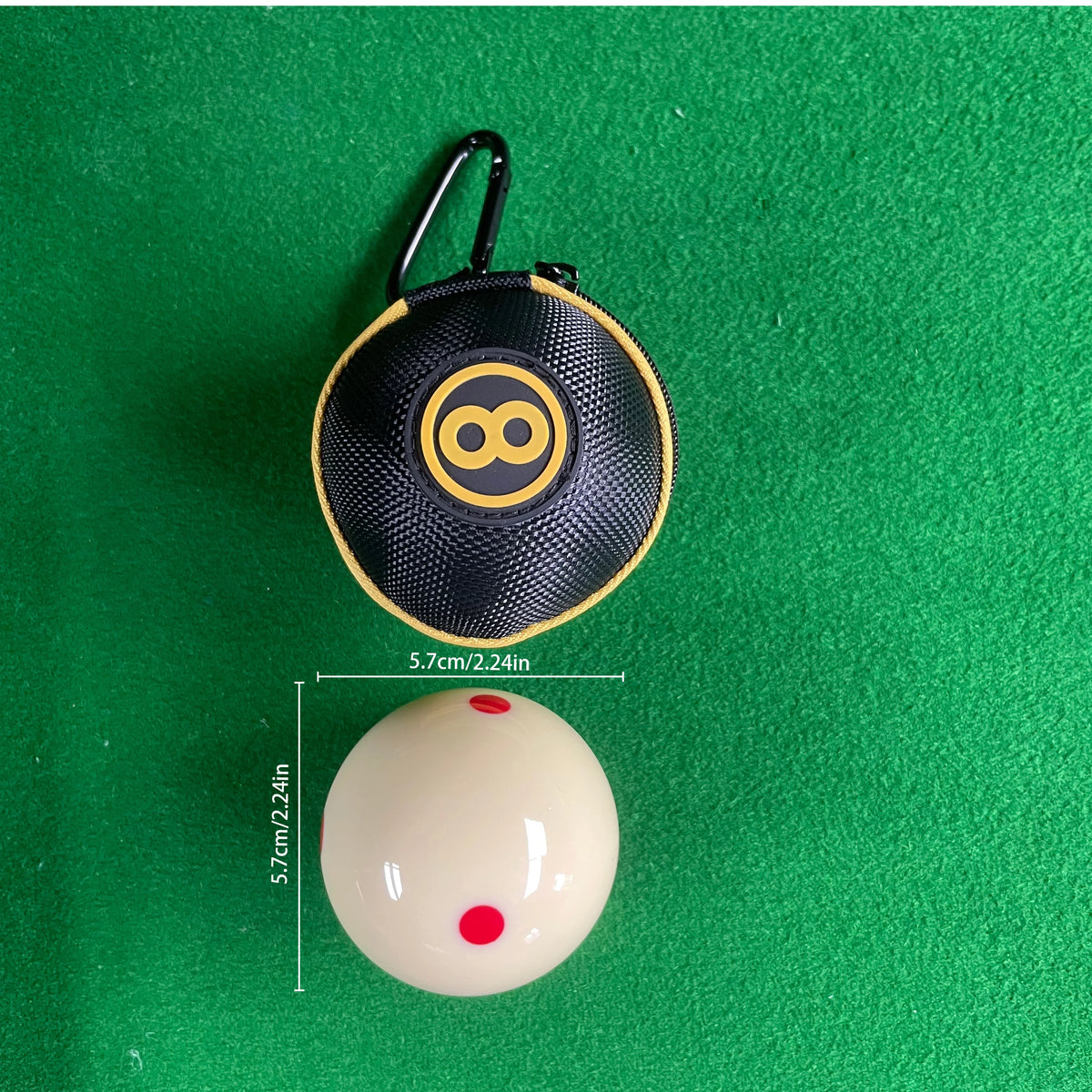Tournament Standard Resin Billiard Balls Set with Carry Case