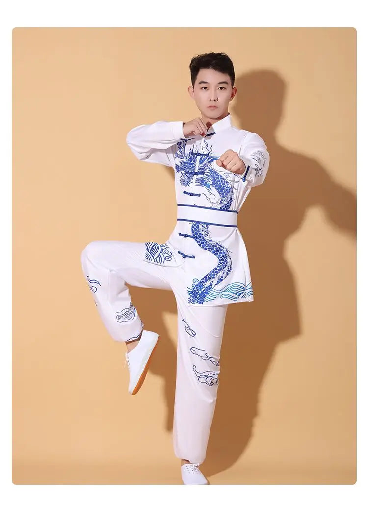 2025 festival performance martial arts clothes dragon and lion dance drum training costume new classic kungfu exercise tracksuit