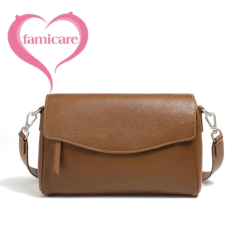 Women’s Casual Leather Tote Bag – Large Soft Cowhide Shoulder Purse for Shopping & Travel