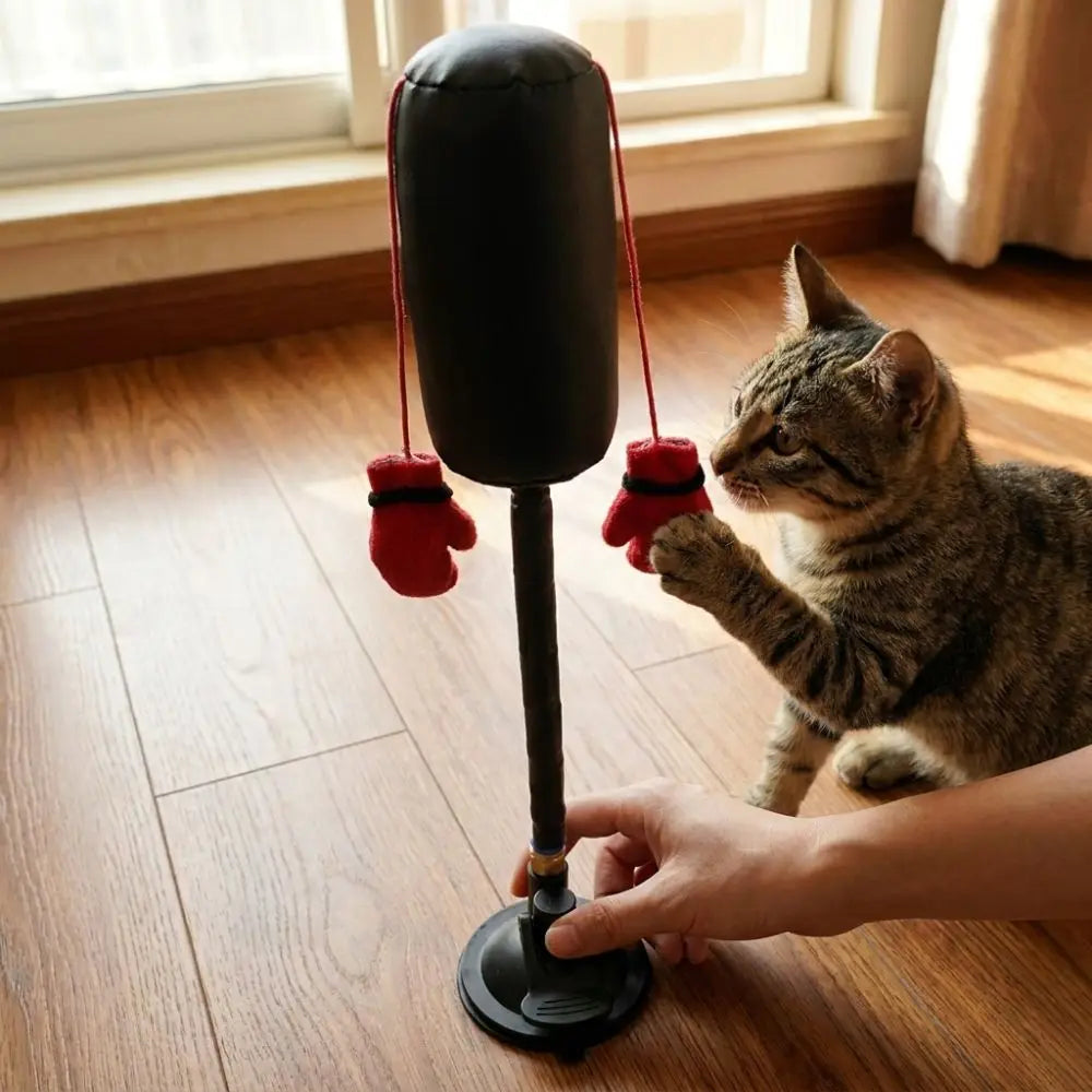 Interactive Cat Boxing Toy with Suction Cup