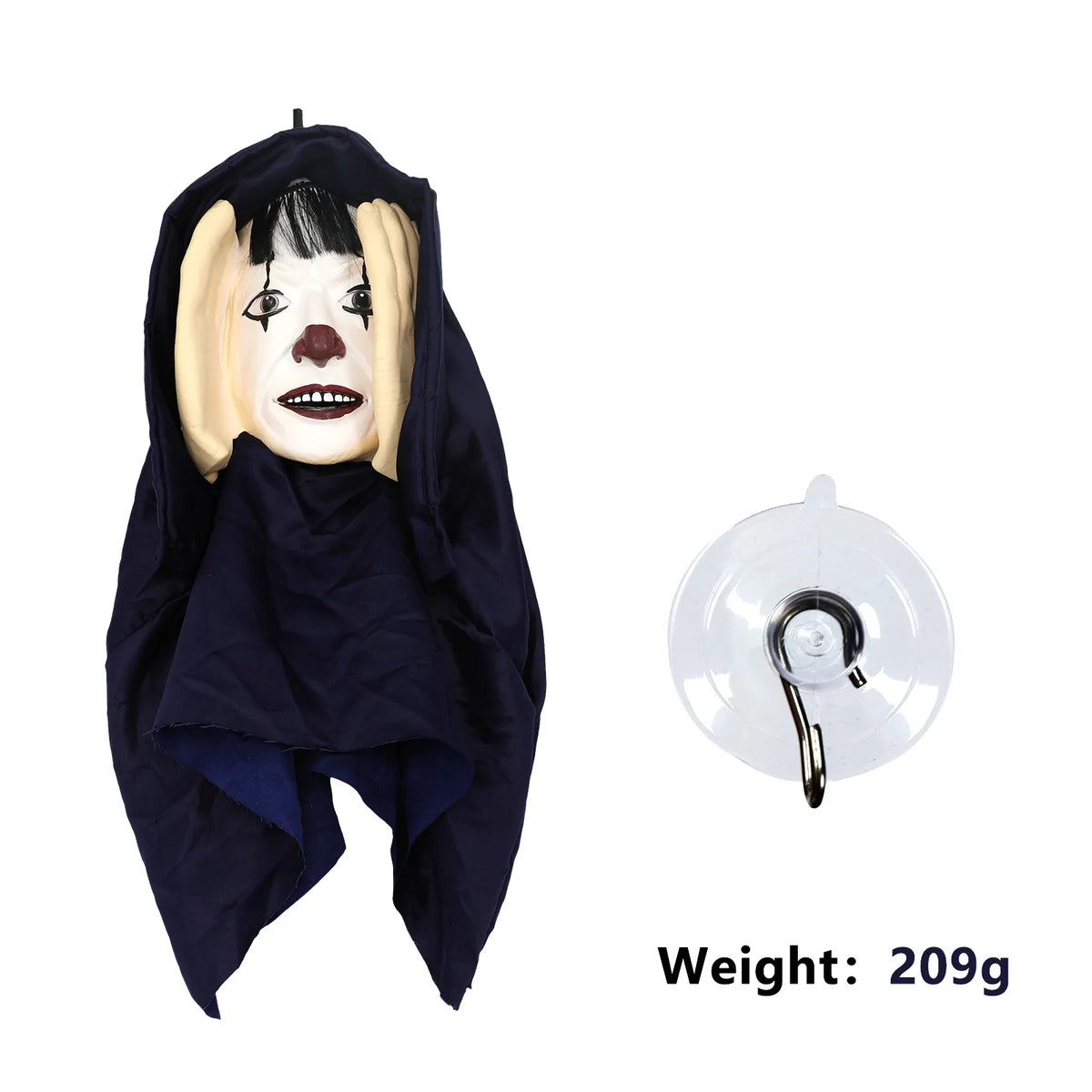 Halloween Peeper Witch Decoration Scary Window Wall Hanging Mask for Indoor Outdoor Spooky House Party Prank Props Novelty Décor