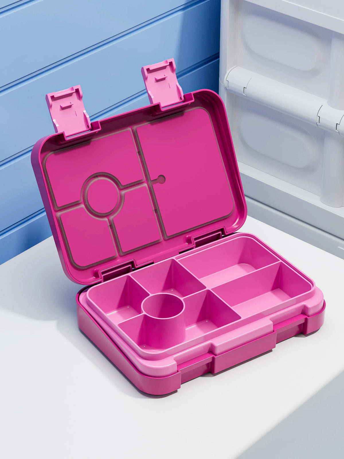 Cartoon Printed Microwavable Bento Lunch Box with 5 Compartments