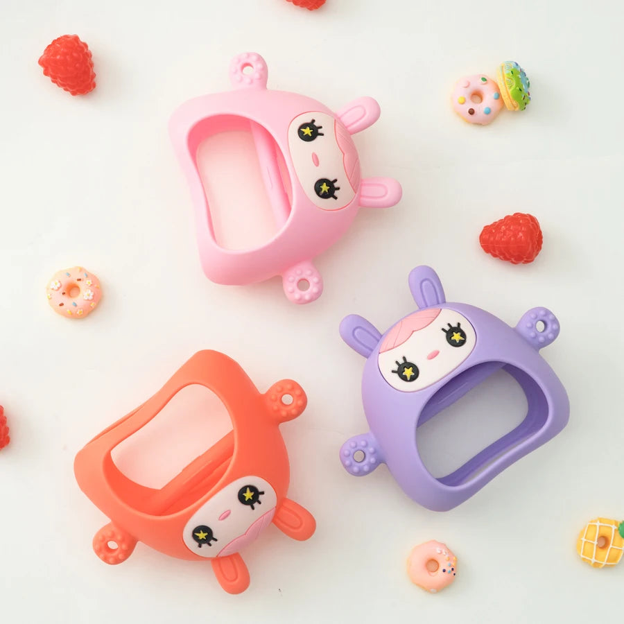 1PC Silicone Baby Teethering Toys Cartoon Rabbit Shape Baby Care Utensils Soft Baby Toys Nursing Baby Stuff Baby Accessories