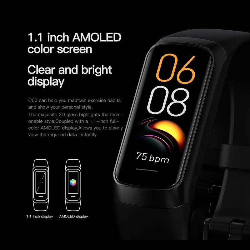 Smart Fitness Band Watch with Step Counter, Bluetooth Sync & Smart Notifications for Men, Women & Students – 2026 New Edition