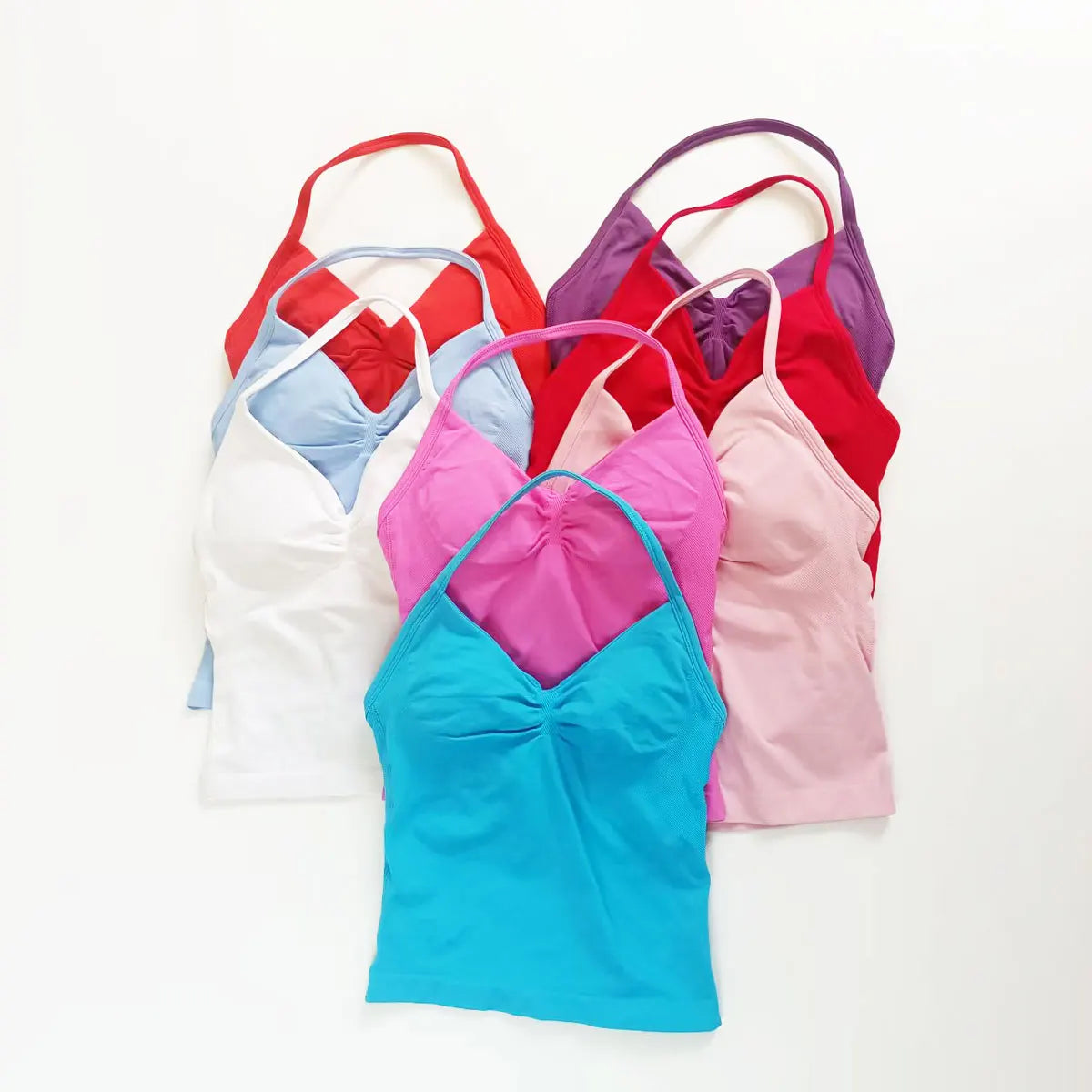 Women's Seamless Longline Yoga Tank Top with Removable Pads