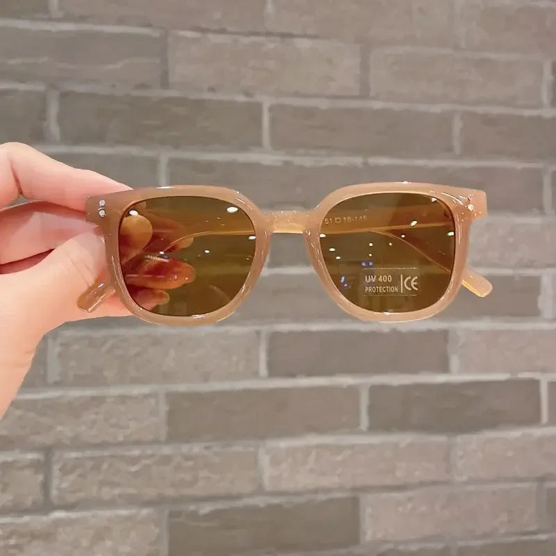 Kids Vintage Square Sunglasses – UV400 Protection | Cute Outdoor Fashion Shades for Girls & Boys