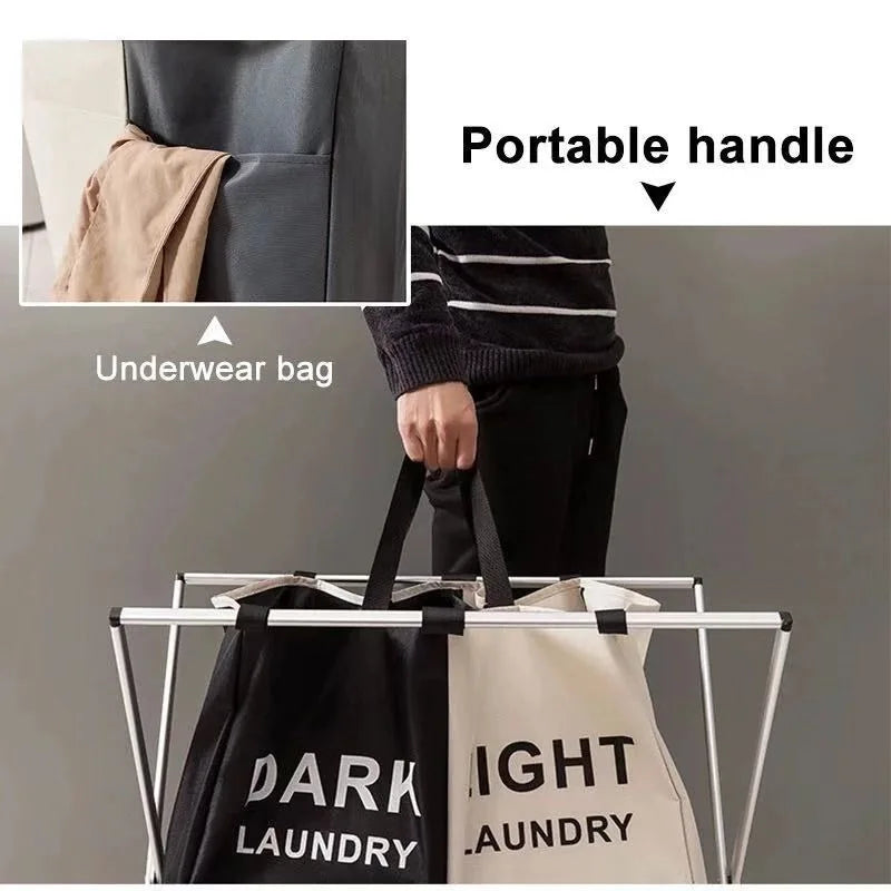 Foldable Laundry Basket, Waterproof Oxford Storage Bag, Portable Clothes Organizer