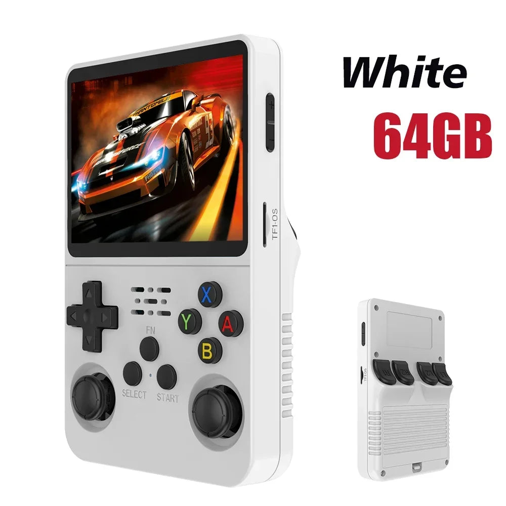128GB R36S Handheld Retro Game Console – Open Source Linux System, 3.5" IPS Screen, Portable Pocket Gaming Player, Orange