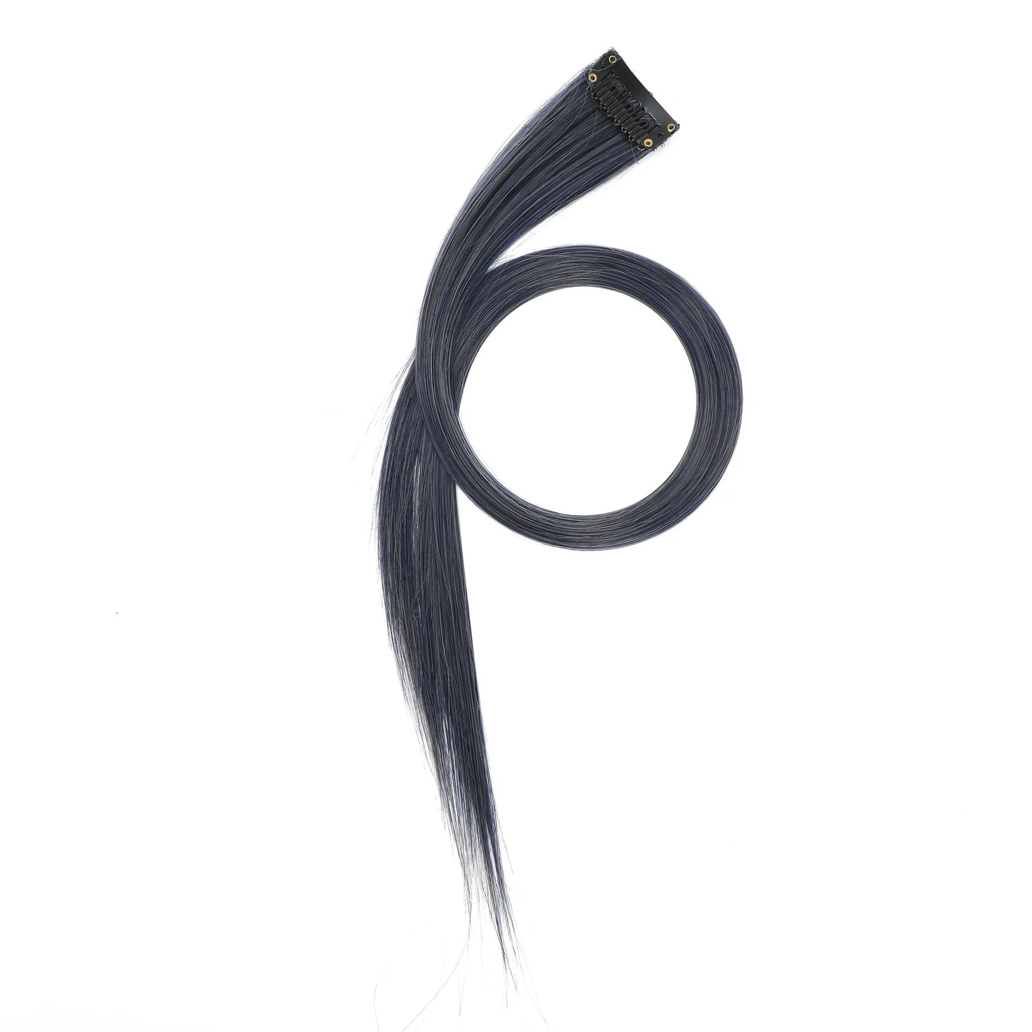 22-Inch Straight Clip-In Synthetic Hair Extensions – Colorful Highlight Hairpiece