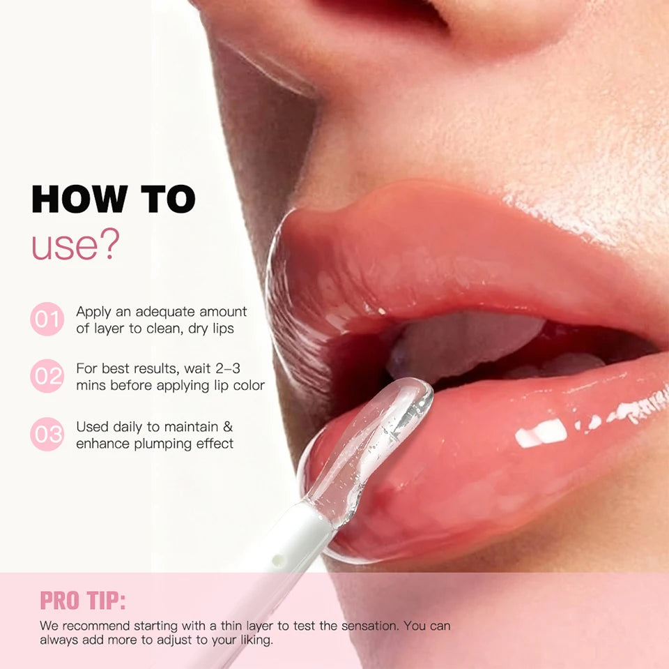 Hydrating Lip Plumper Gloss – Moisturizing Serum for Fuller, Smoother Looking Lips