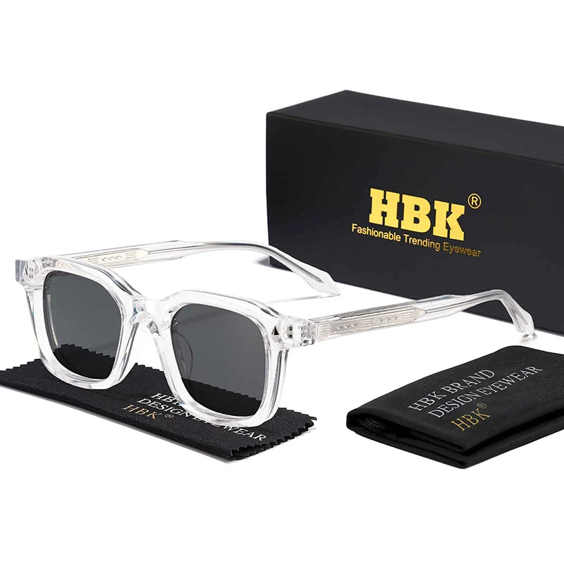 Square UV400 Sunglasses with Vintage Temple Tips — Unisex Fashion Eyewear
