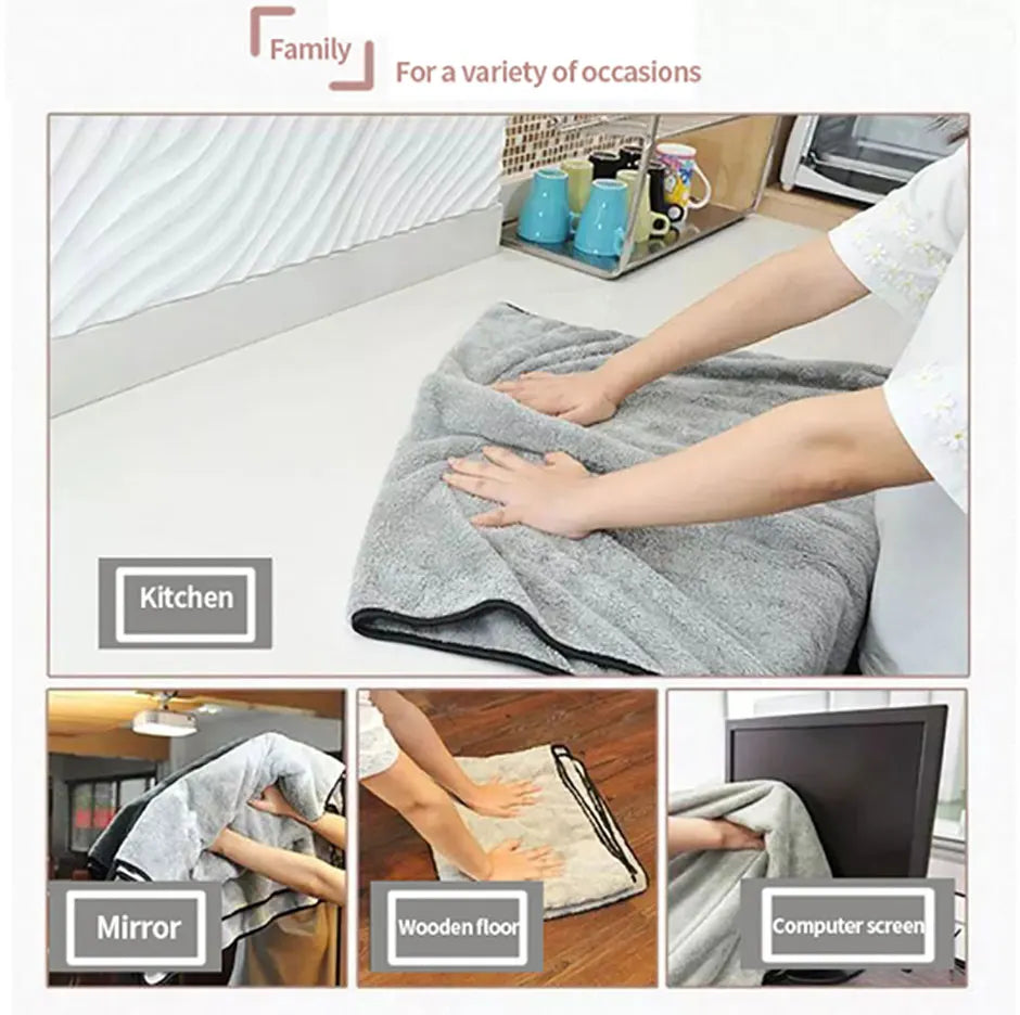 Microfiber Car Wash Towel 100x40cm – Fast Drying, Extra Soft, High Absorption