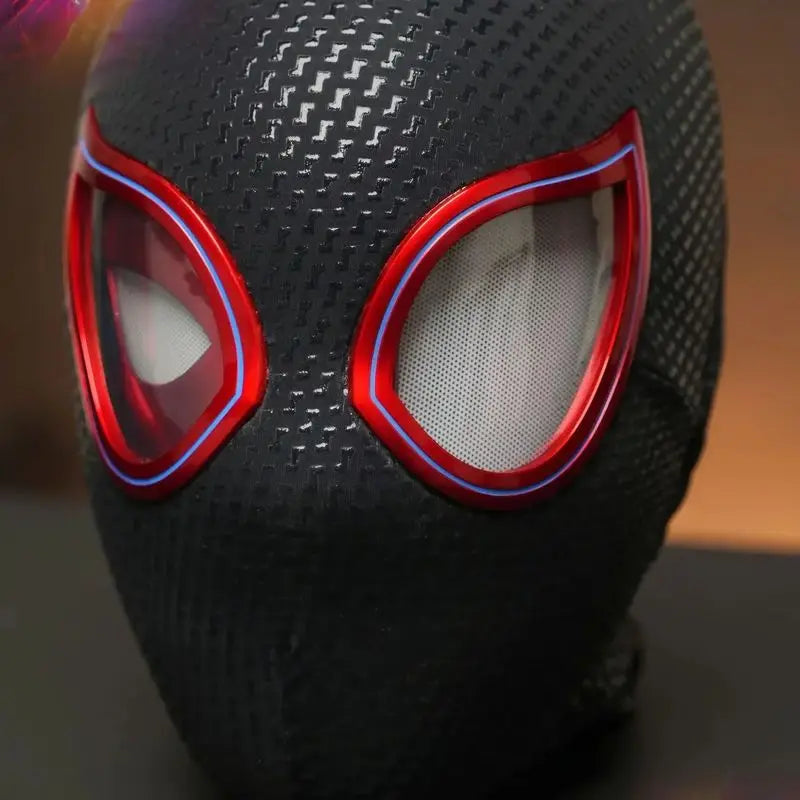 Marvel Miles Morales Spider-Man Moving Eyes Electronic Mask – 1:1 Cosplay Headgear with Remote Control