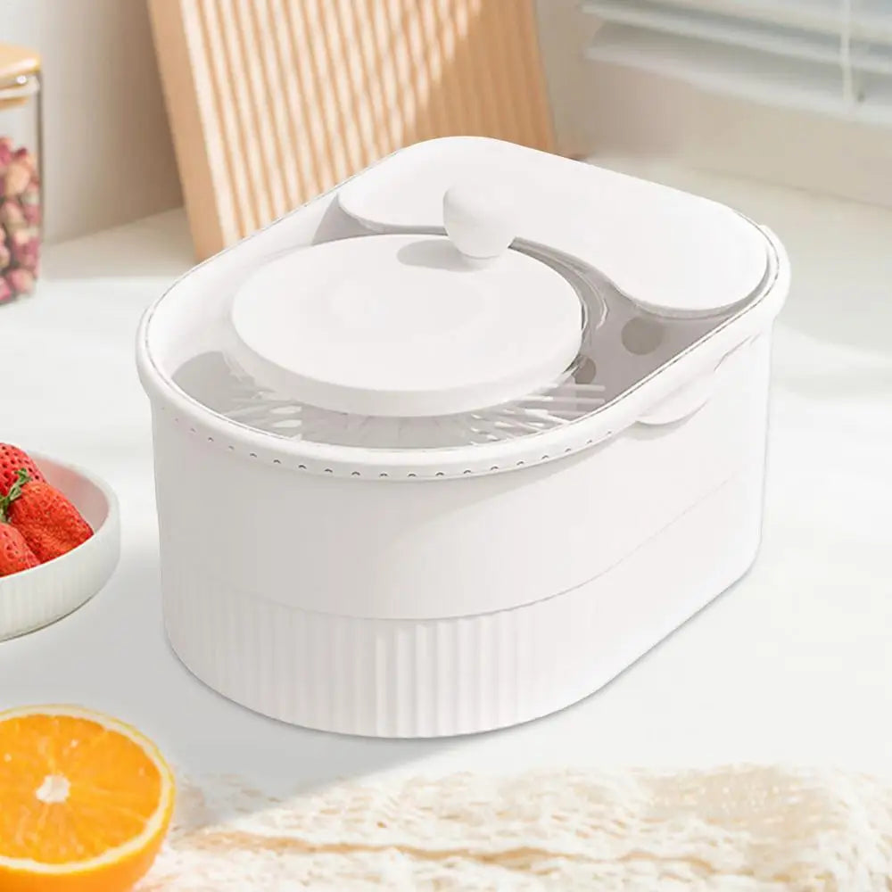 Manual Hand-Crank Fruit & Vegetable Cleaner | Efficient Spinner for Berries and Produce | Kitchen Washing Tool