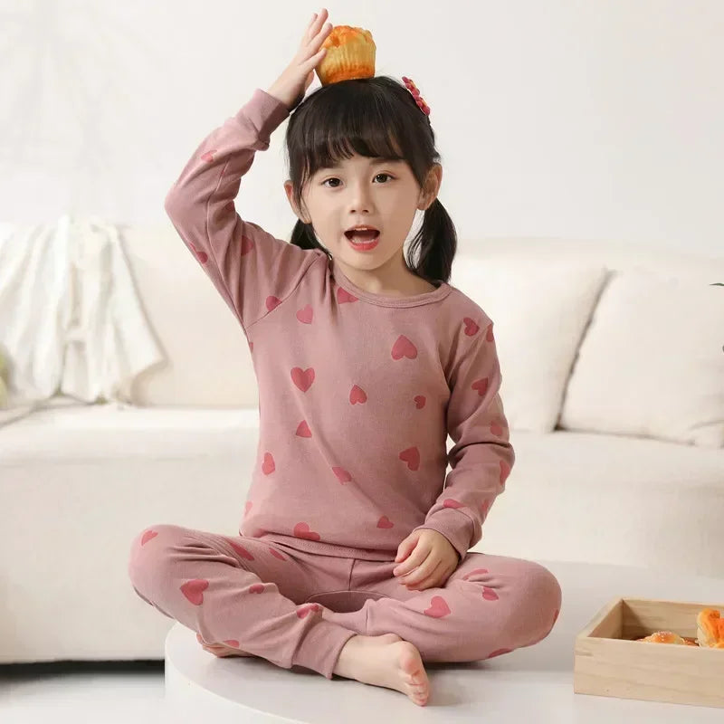 Kids Pajamas Set, 100% Cotton Soft Long Sleeve Sleepwear for Toddlers & Children Ages 2–13, Astronaut Print