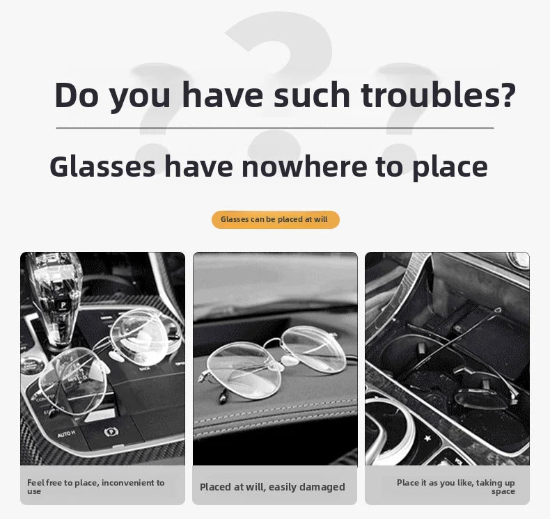 Portable Car Sunglasses Holder – Eyeglass Case & Sun Visor Clip for Driving