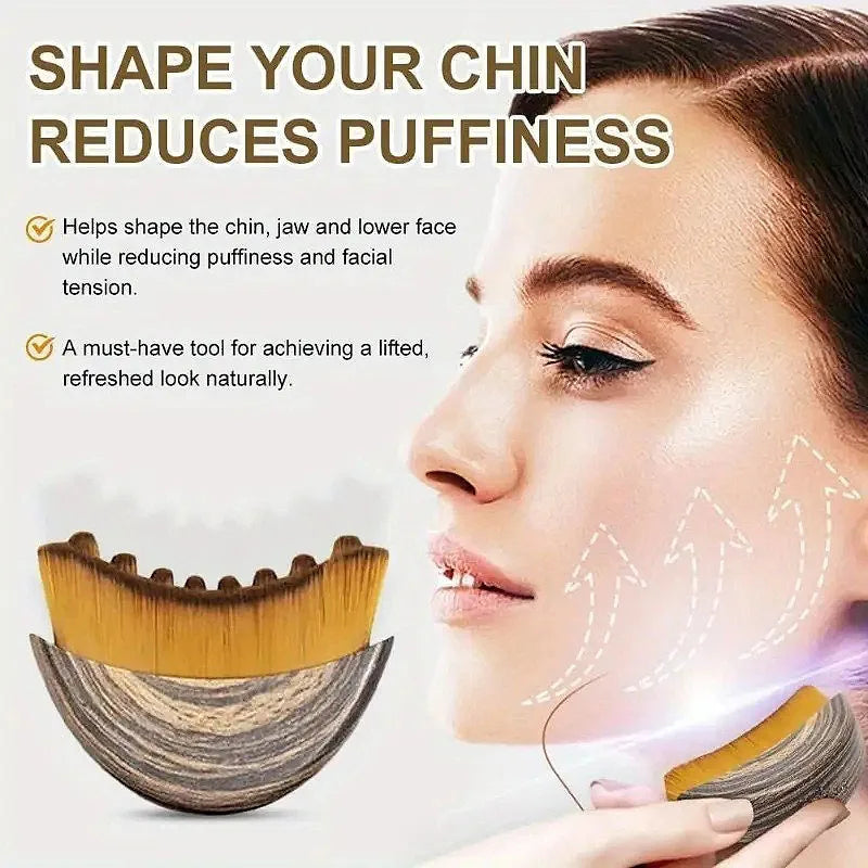 Face Contour Brush & Lymphatic Drainage Massager for Jawline, Chin and Facial Sculpting – LBHL31
