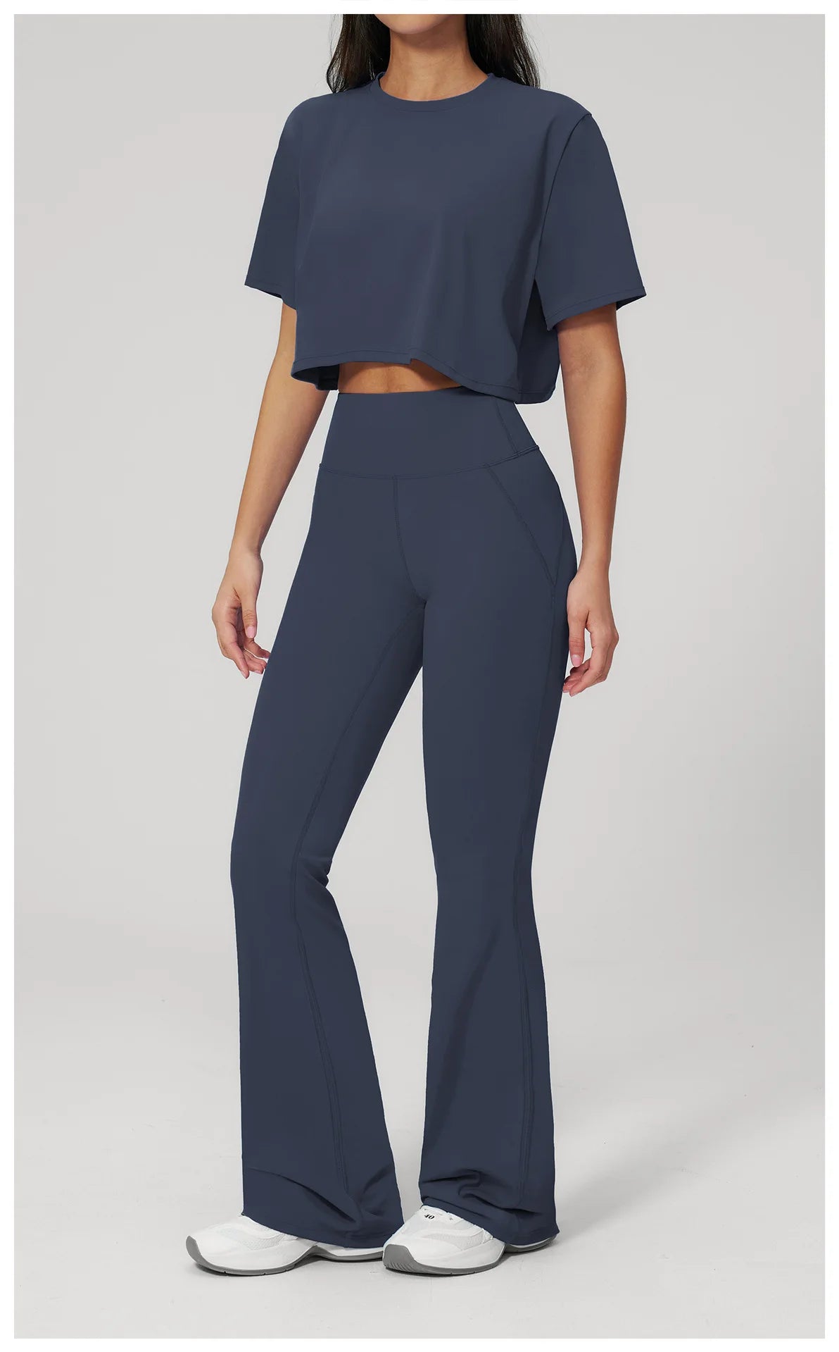 Women's 2-Piece Seamless Yoga Set – Leggings & Crop Top