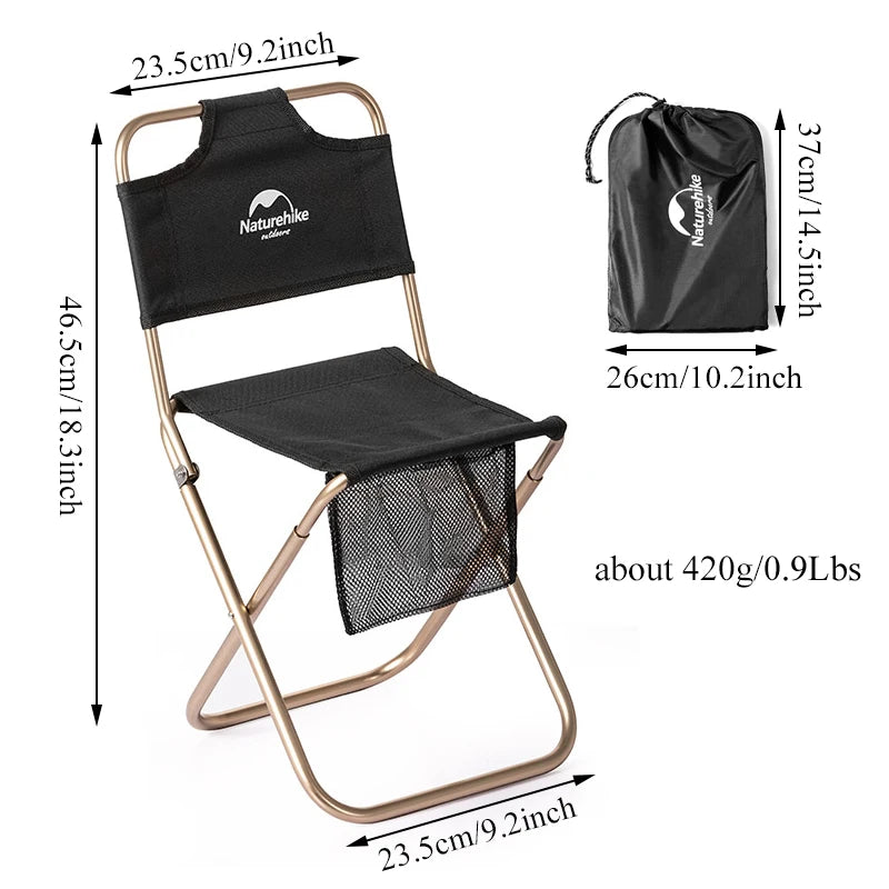 Naturehike Ultralight Portable Folding Beach Chair – Camping, Hiking, Fishing & Picnic