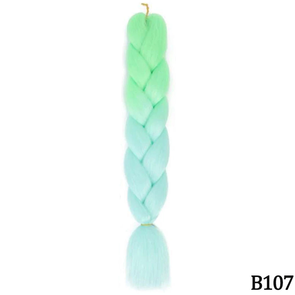 GlowStrands 24” Jumbo Braids for Kids & Adults – Ombre Kanekalon Hair Extensions, Easy Styling & Natural Feel