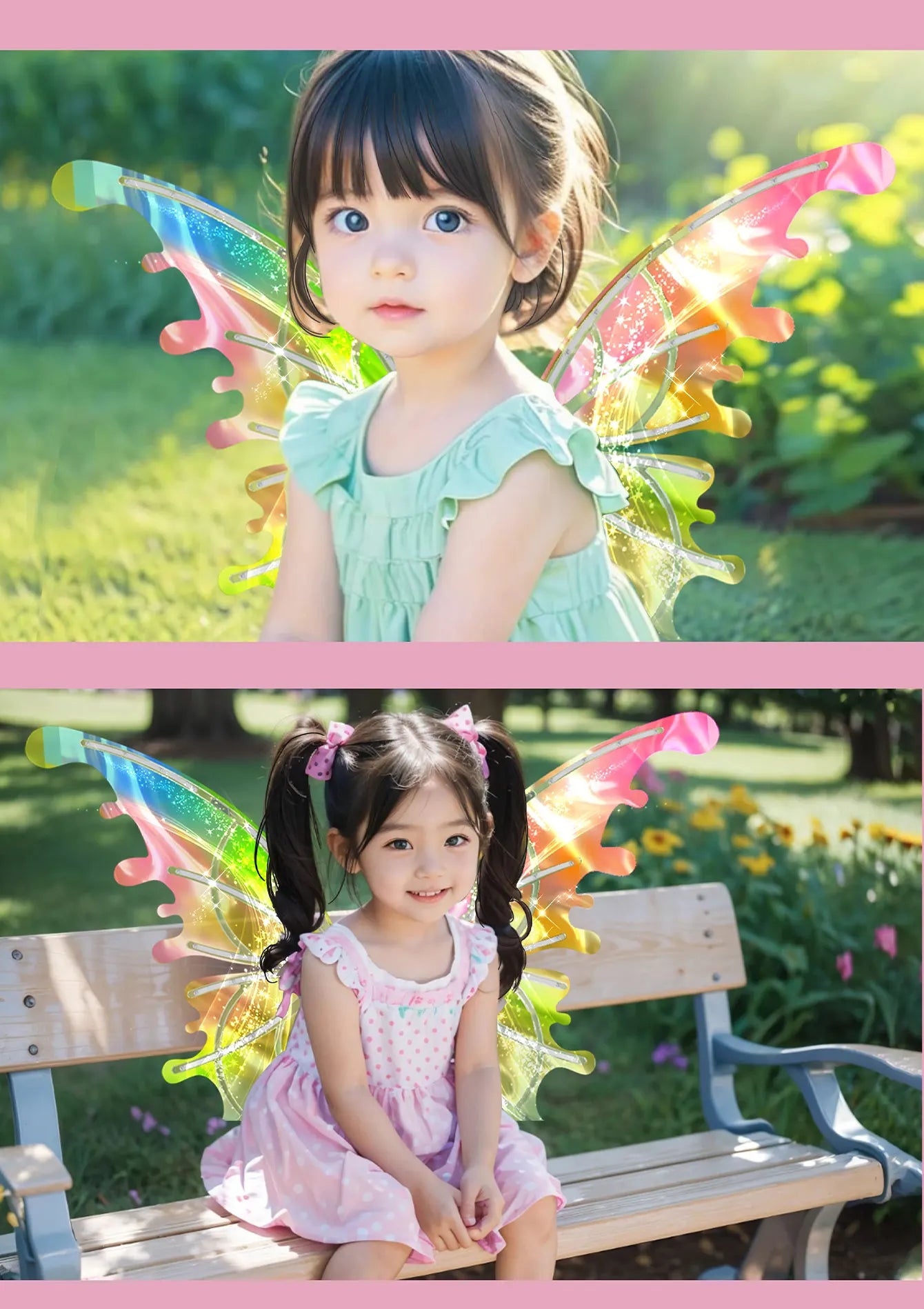 Light-Up Butterfly Fairy Wings with Music – LED Angel Costume Wings Toy Gift