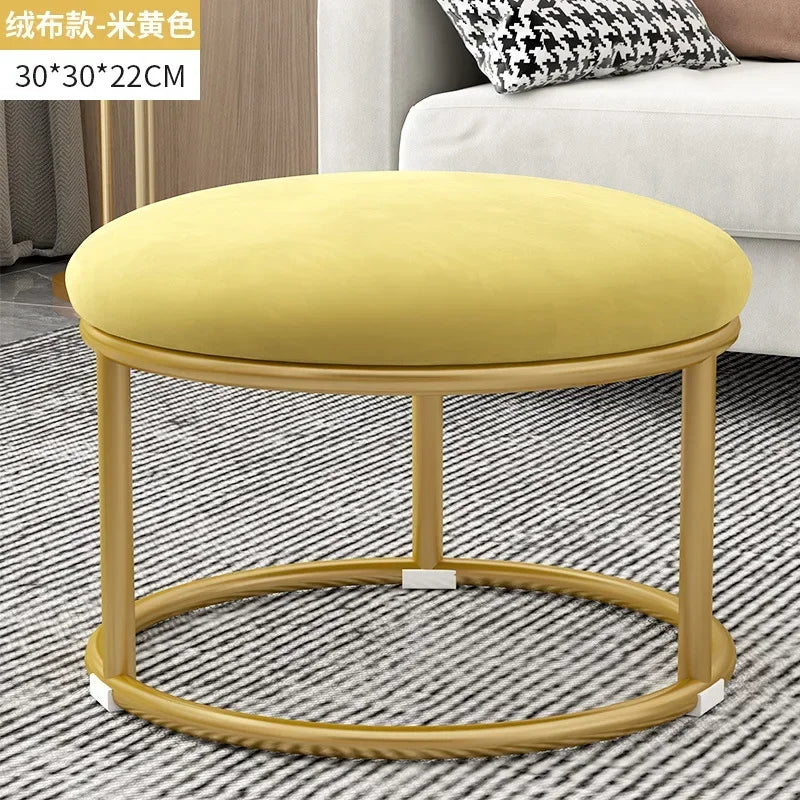 Seating Living Room Fabric Craft Shoe Changing Stool Home Doorway Sofa Stool Oval Rest Stool